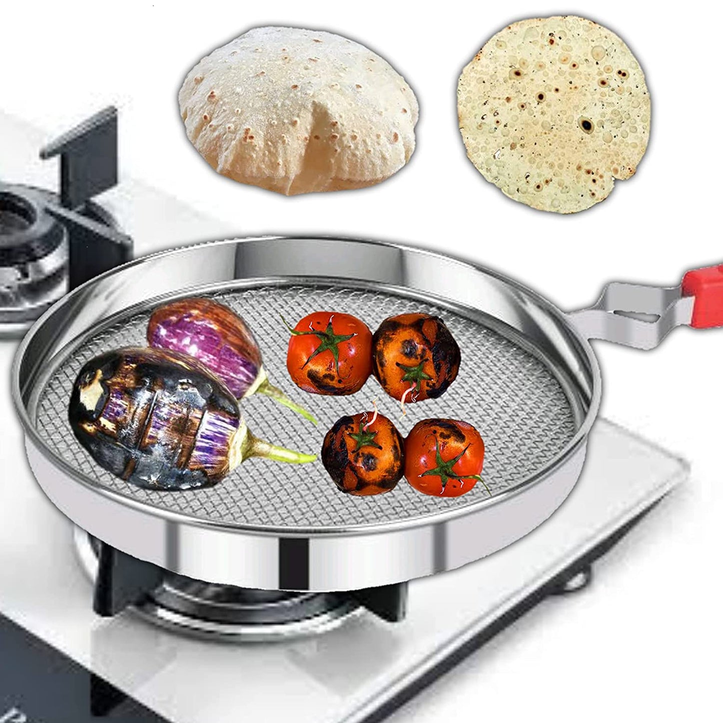 7119 Steel Roaster Grill Jali For Papad Tandoor Chapati Roast Use ( 1 Pc )