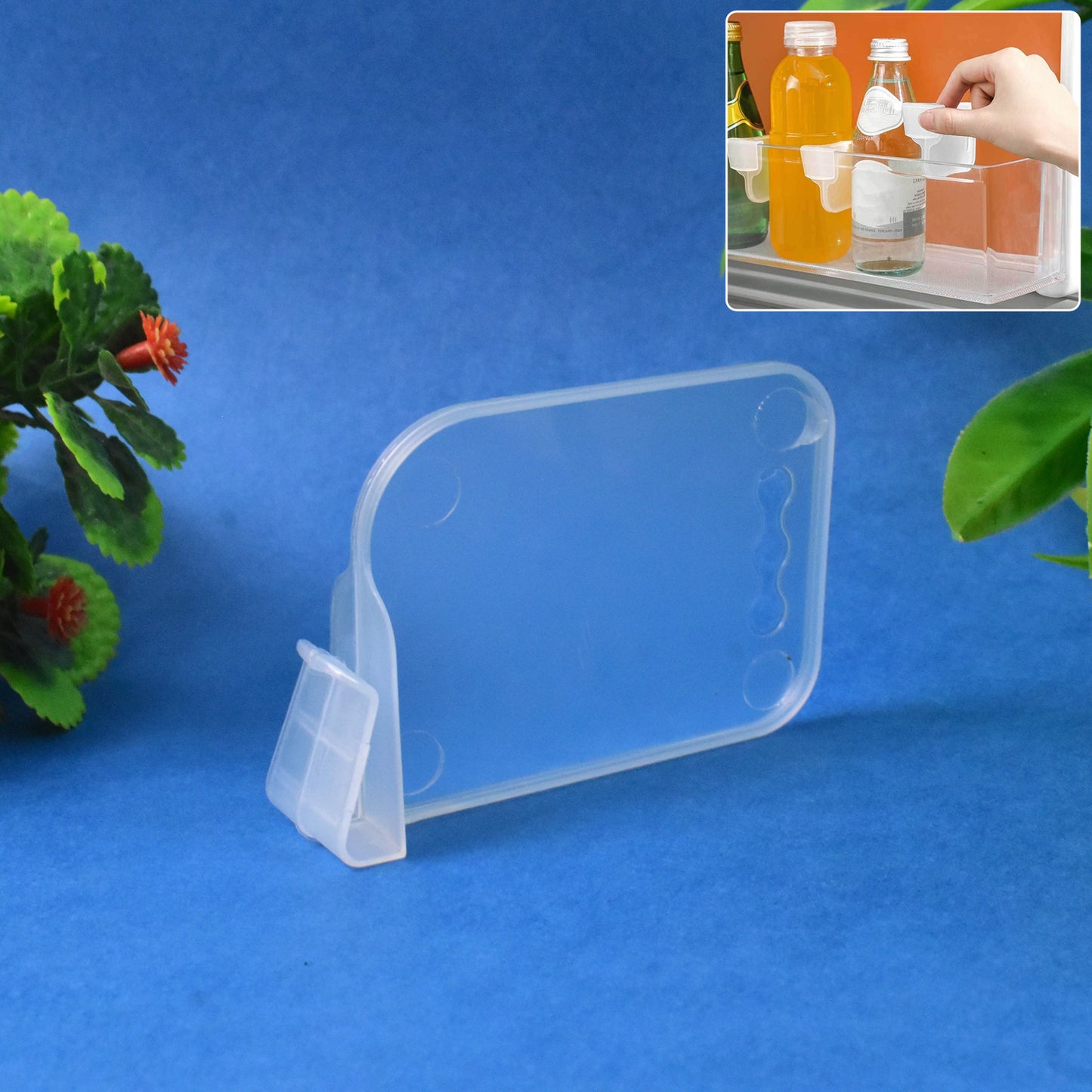 Plastic Storage Baskets Space Allocator Refrigerator Organizer Bins Partition Clip (10 Pcs Set)