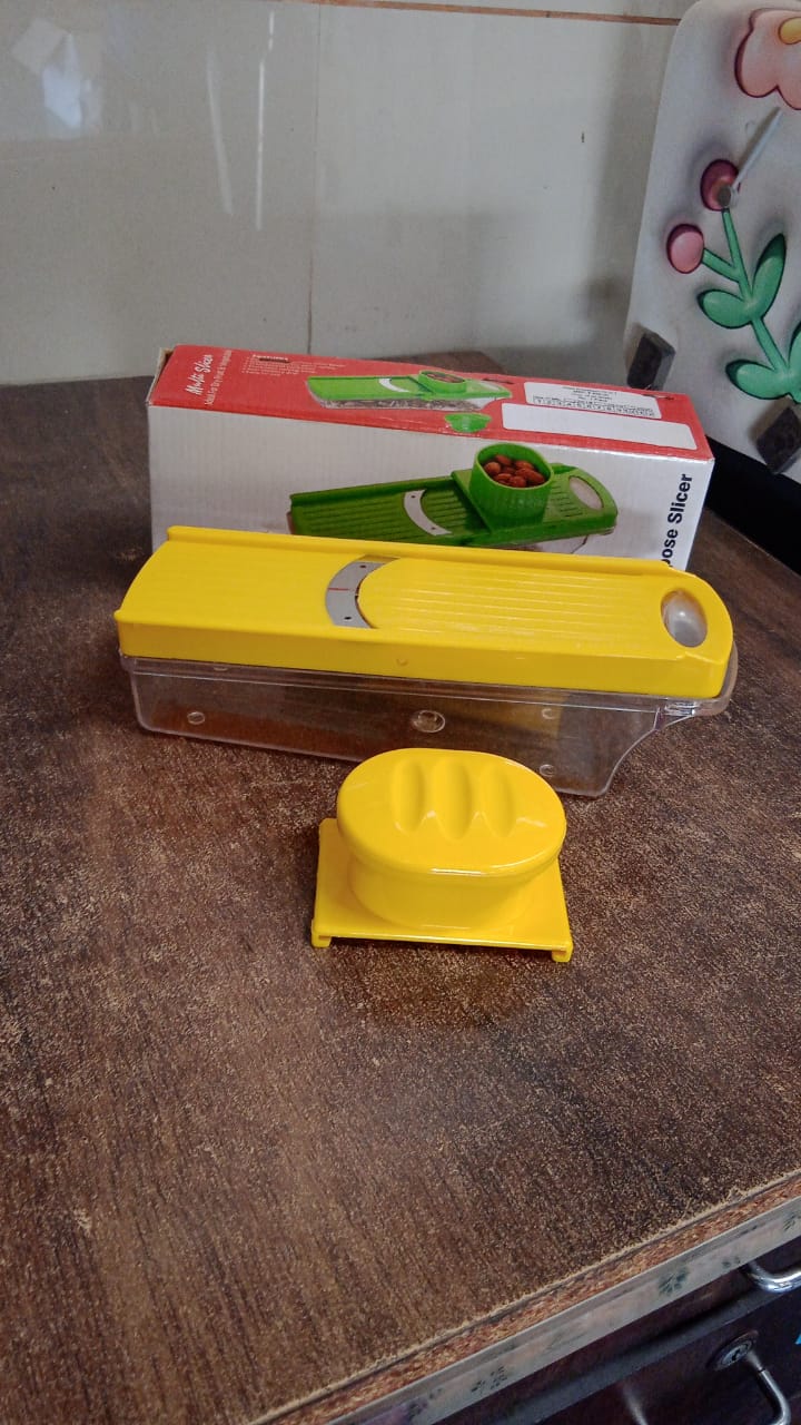 Big Multipurpose Vegetable And Fruit Slicer (Yellow 1 Pc)