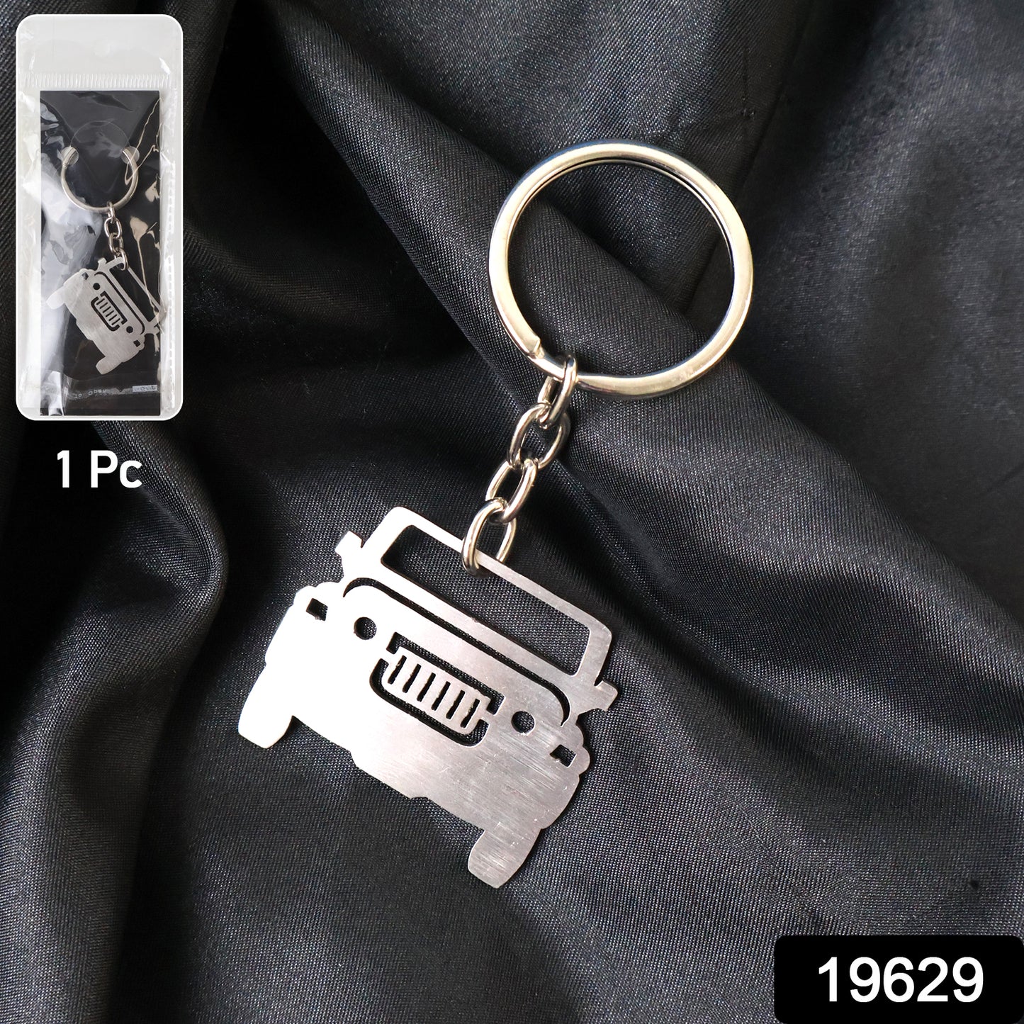 Stylish Metal Jeep Shape Keychain (1 Pc)