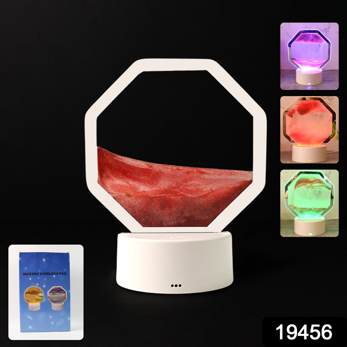 Led Moving Sand Art Table Lamp (1 Set)