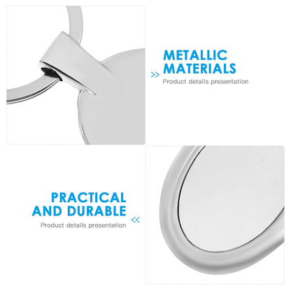 Elegant Oval Shape Metal Keychain For Personal Use