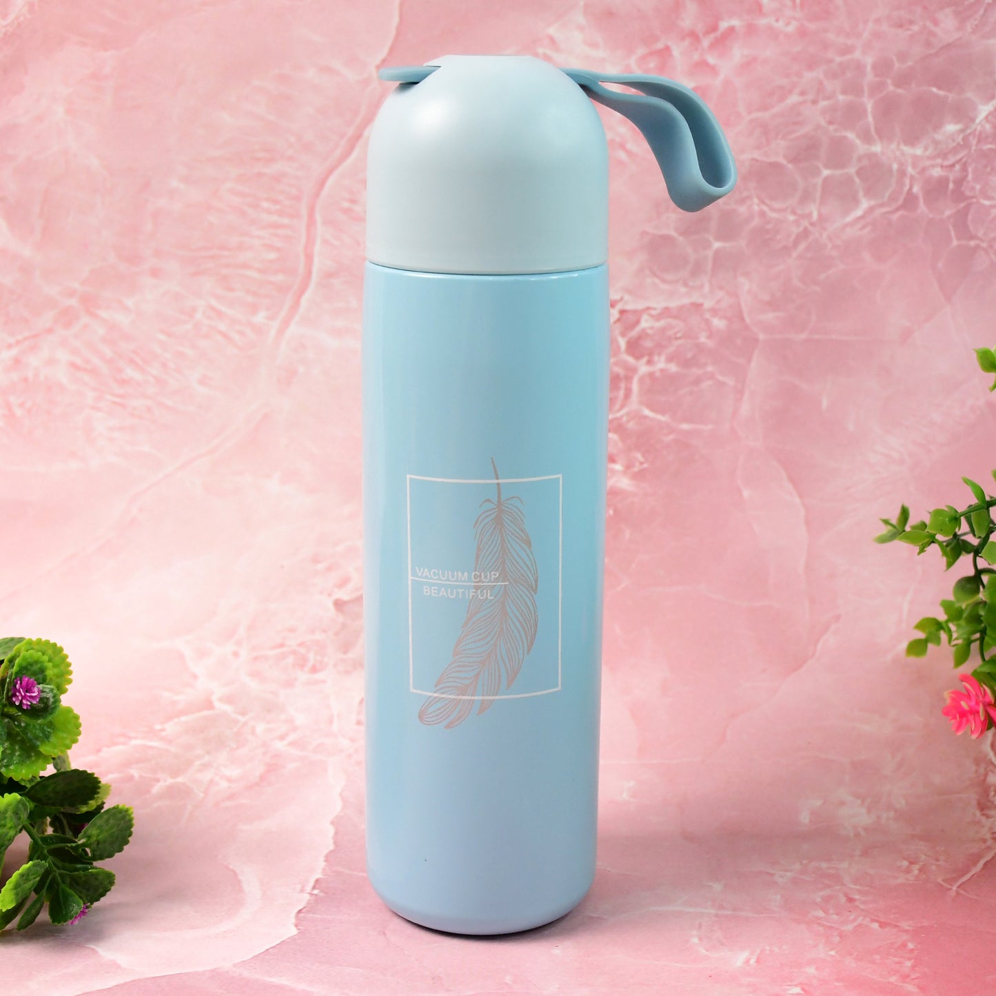 6190 Stainless Steel Water Bottle With Handle Easy To Carry Fridge Water Bottle Leak Proof Rust Proof Hot  Cold Drinks Gym Sipper Bpa Free Food Grade Quality Steel Fridge Bottle For Officegymschool (Approx 500 Ml)