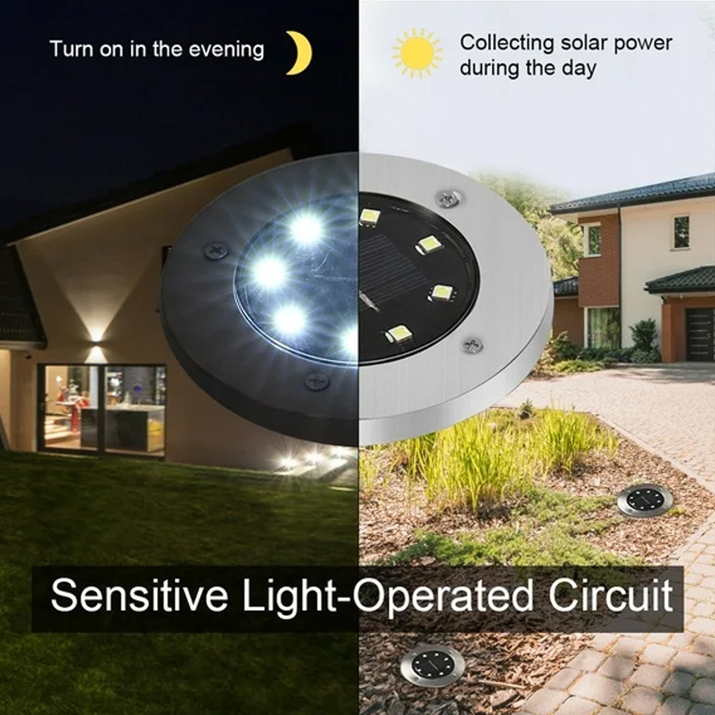 Solar Powered Led Garden Lights (4 Pc)