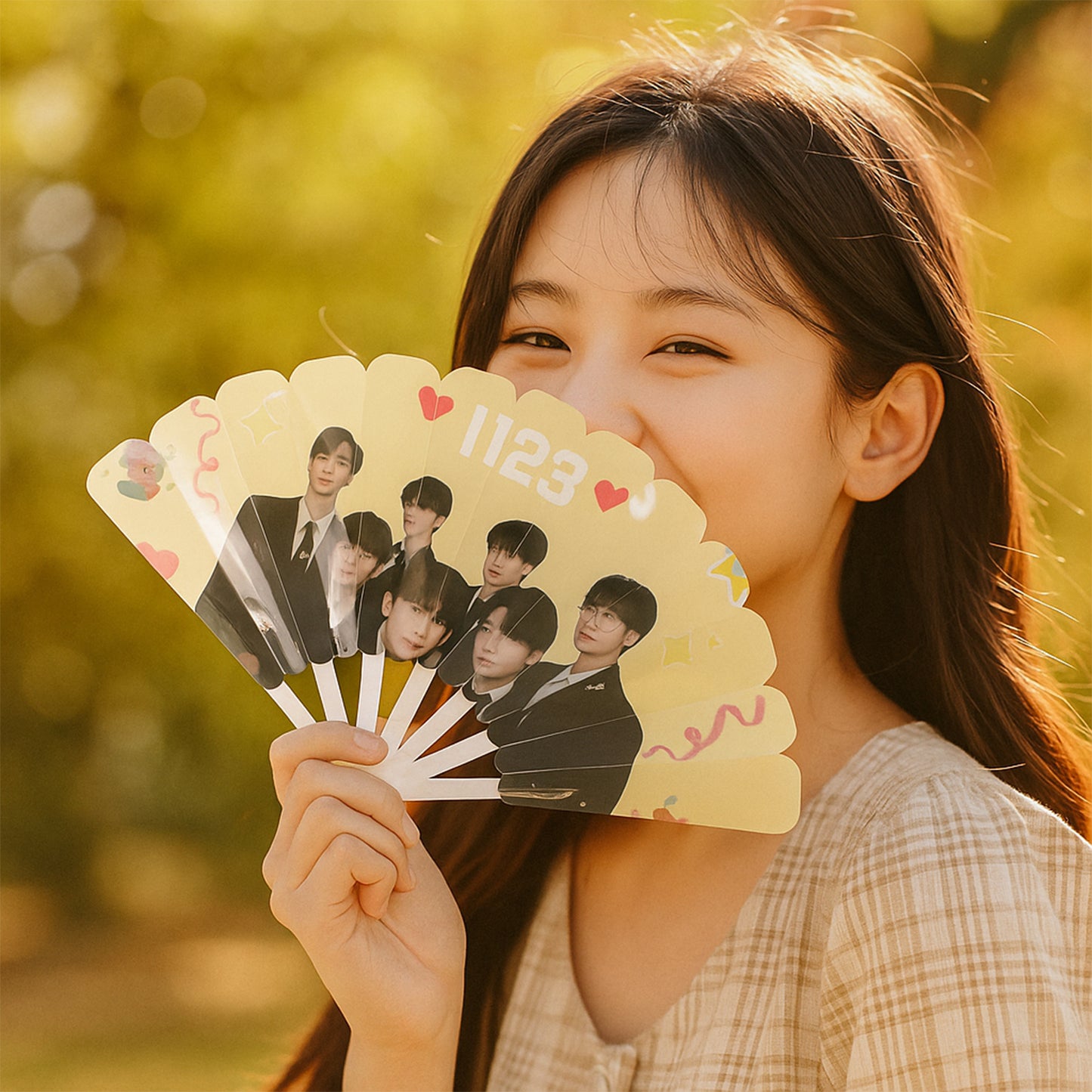 Idol-themed Foldable Hand Fan - (1 Pc)
