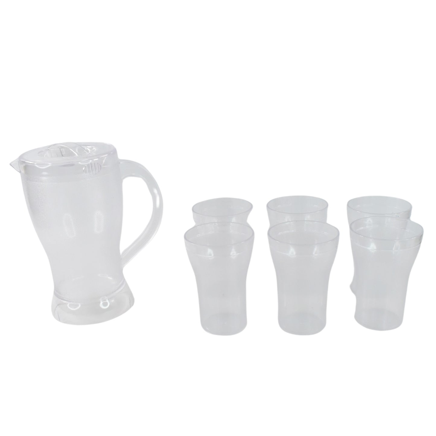 Apex Unbreakable Lemon Jug Set With 6 Glasses  1200ml Jug + 300ml Glasses Approx