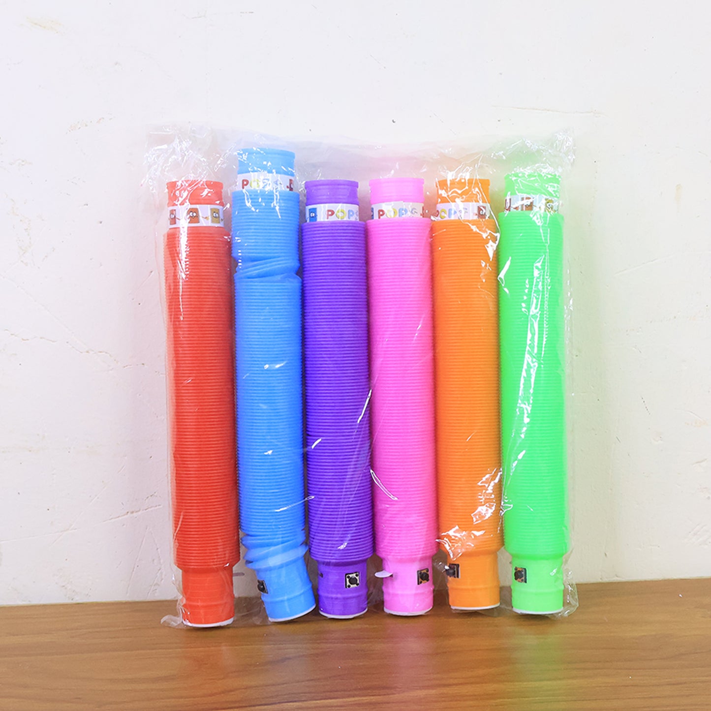 Led Glow Pop Tube Fidget Toy (Mix Color  1 Pc)