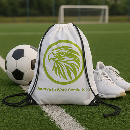 Multipurpose Drawstring Backpack With Printed Eagle Design (1 Pc)