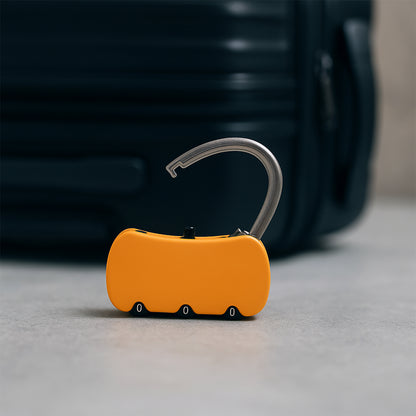 Portable Security 3-digit Combination Travel Lock (1 Pc)