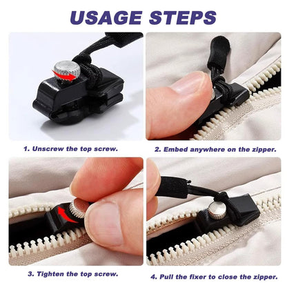Portable Universal Detachable Zipper Slider (10 Pc Medium)