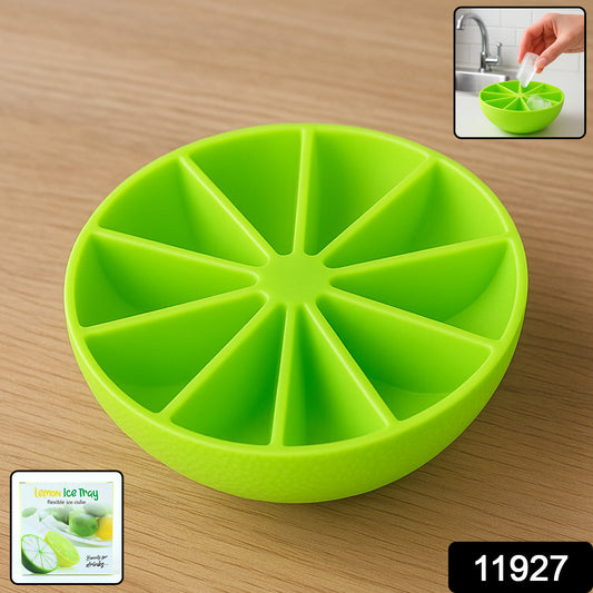 Lemon Shape Flexible Silicone Ice Cube Tray  8-slot Round Ice Mold (1 Pc)