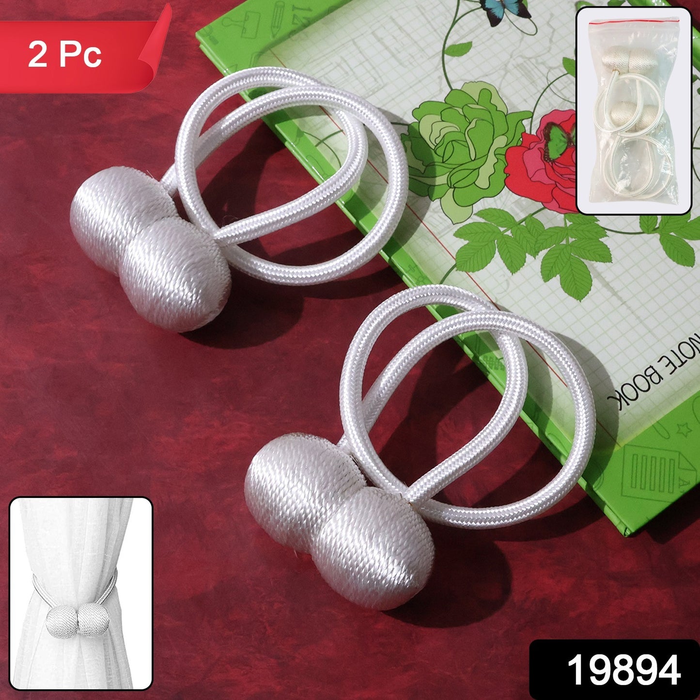 Magnetic Curtain Tiebacks - (2 Pc  Set)