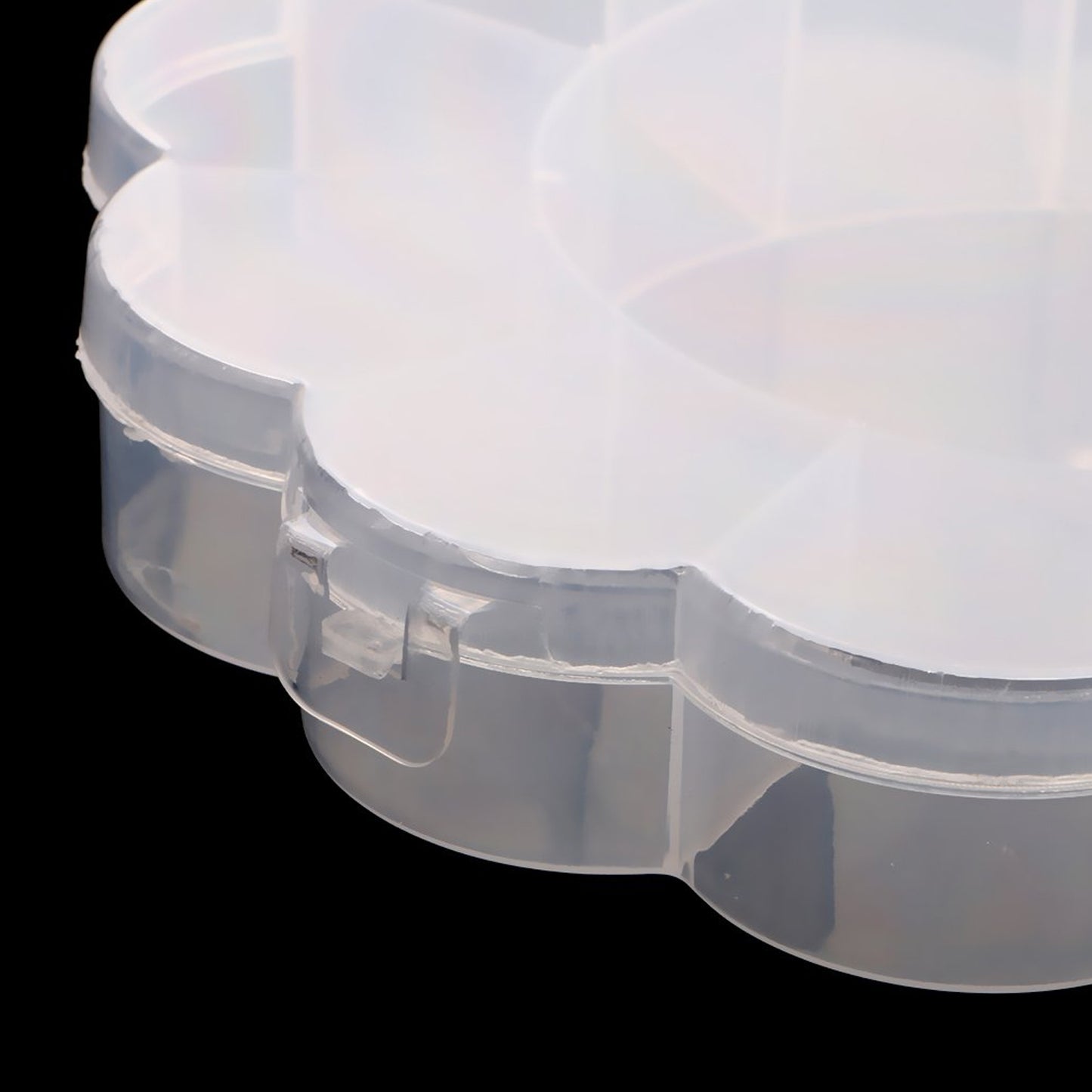 Round Compartment Plastic Storage Box (1 Pc)