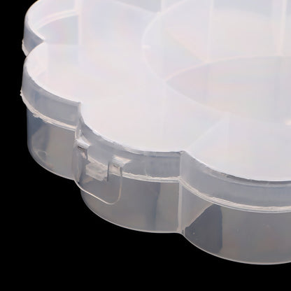 Round Compartment Plastic Storage Box (1 Pc)