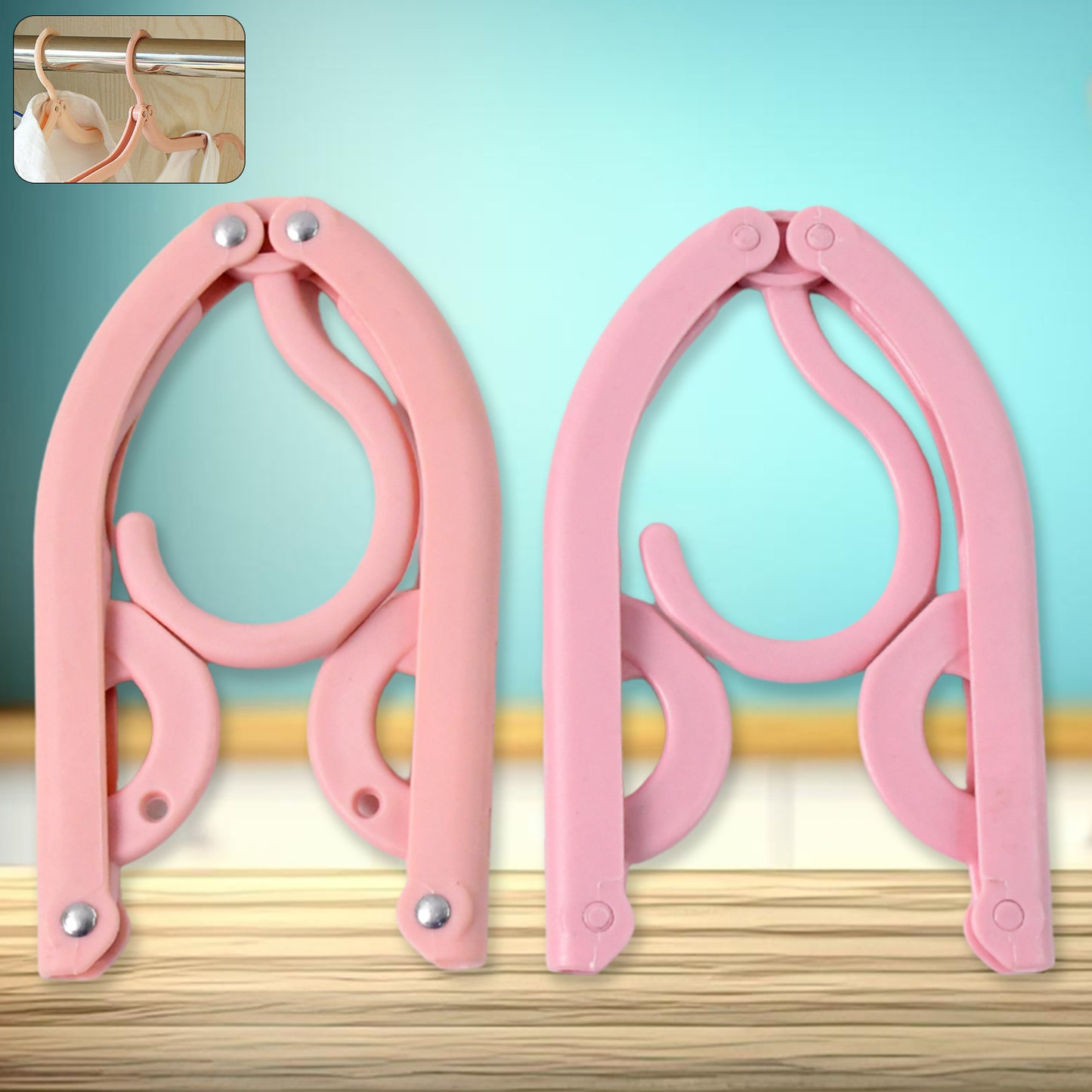 Travel Hangers Portable Folding Clothes Hangers (1 Pc)