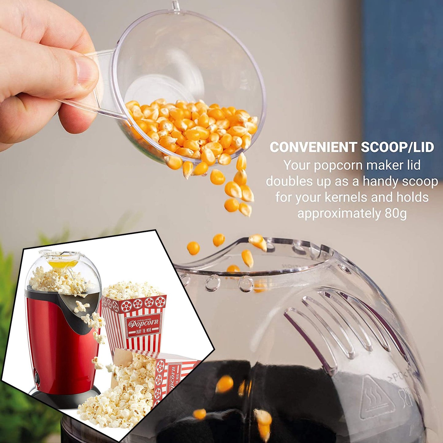 2513 Hot Air Popcorn Popper Electric Machine Snack Maker