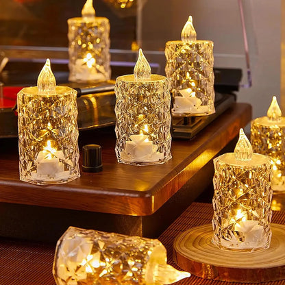 Flameless And Smokeless Decorative Candles Led Tea Light Diwali (24 Pcs Set)