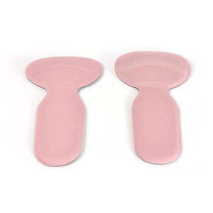 2 In 1 T Shaped Silicone Self Adhesive Shoe Heel Pads Insoles (1 Pair)