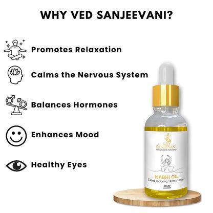 Ved Sanjeevani Nabhi Oil Sleep Inducing Stress Relief (30ml  1 Pc)