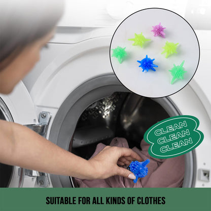 Washing Machine Laundry Reusable Soft Spiky Balls (6 Pc)