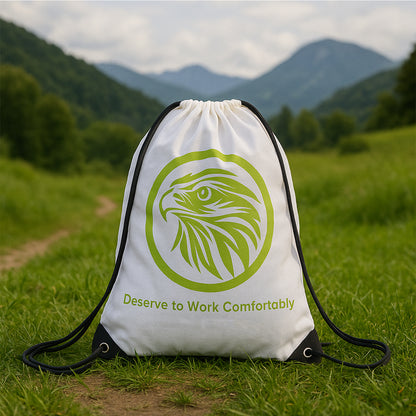 Multipurpose Drawstring Backpack With Printed Eagle Design (1 Pc)