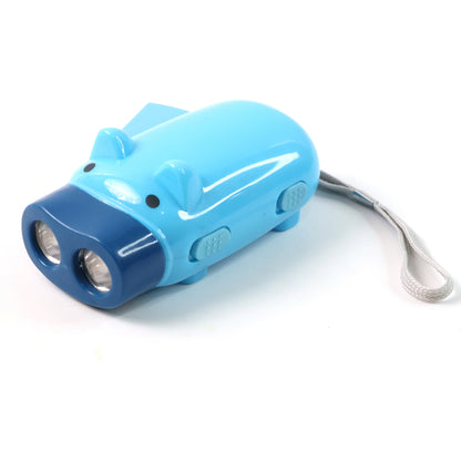 2-led Hand Press Torch  Battery-free Hand Crank Flashlight
