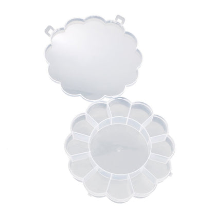 Round Compartment Plastic Storage Box (1 Pc)