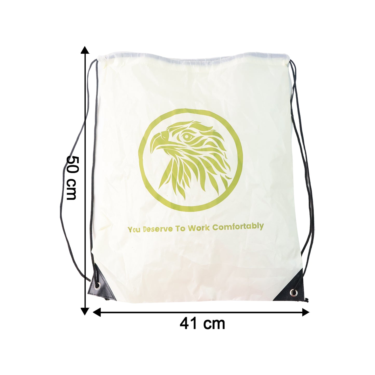 Multipurpose Drawstring Backpack With Printed Eagle Design (1 Pc)