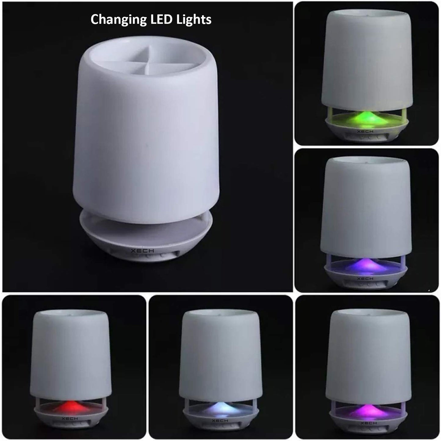 12890 Multifunctional 4 Compartment Pen Holder With Bluetooth Speaker 5 W Bluetooth Speaker Laptop  Desk Speaker  Table Lamp  Night Lamp Smart Color Changing Pen Stand Wireless Bluetooth Speaker