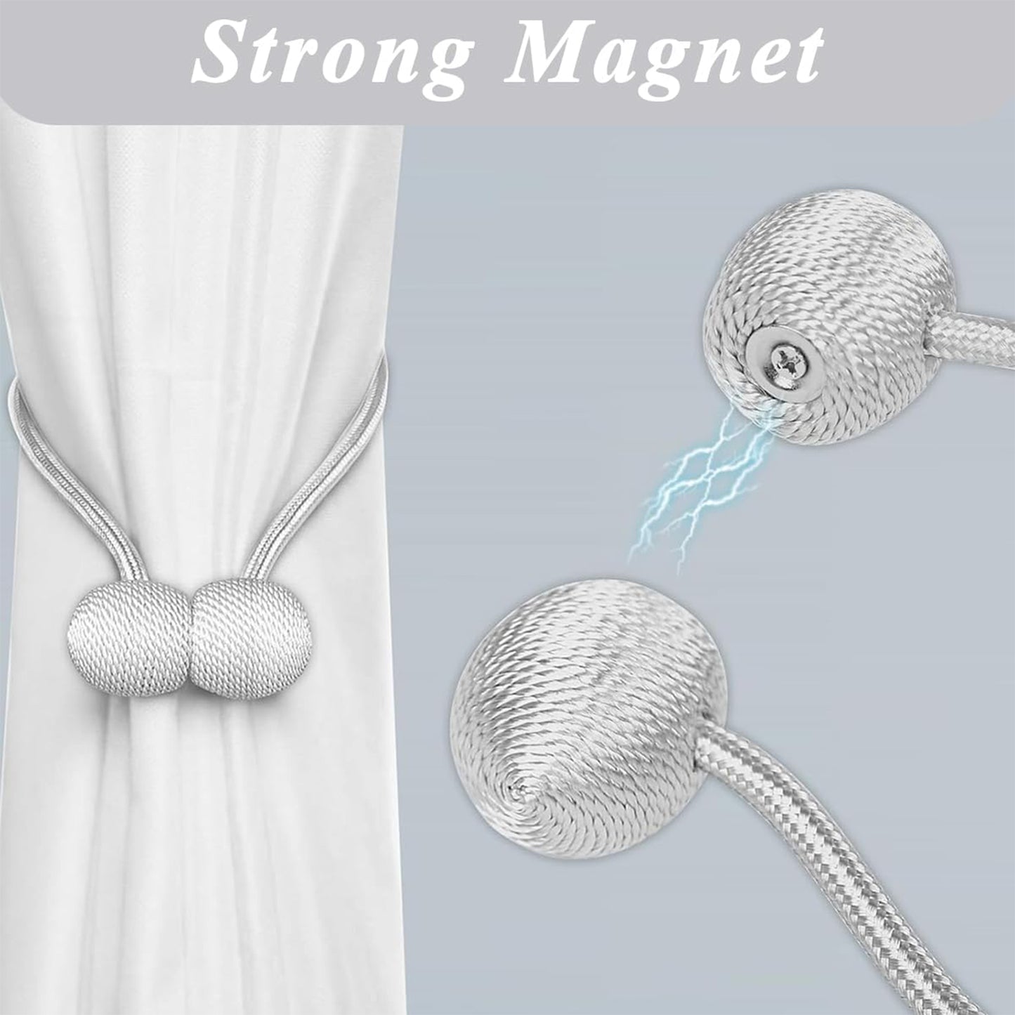 Magnetic Curtain Tiebacks - (2 Pc  Set)