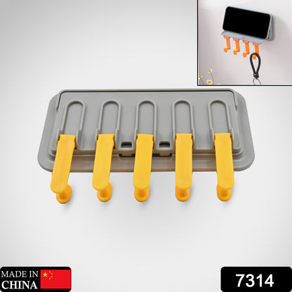 7314 Multi-purpose Hook Up Wall Mounted Hook Towel Hook Rack Foldable Wall Hooks Mobile Holder Stand Towel Hangers Wall Mounted Coat Rack Foldable Hook Mobile Stand