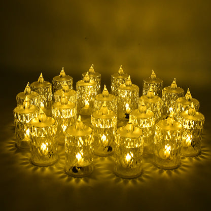 Flameless And Smokeless Decorative Candles Led Tea Light Diwali (24 Pcs Set)