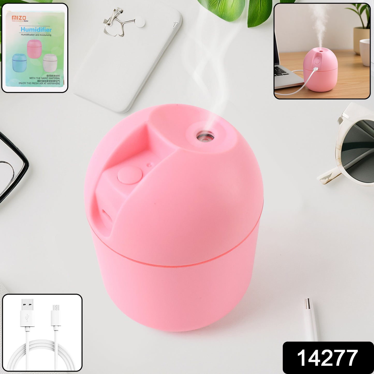 Usb Mini Air Humidifier For Home  Office (1 Pc)