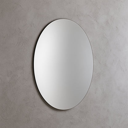 Elegant Oval Frameless Wall Mirror For Home  Office Decor (6 Pc)