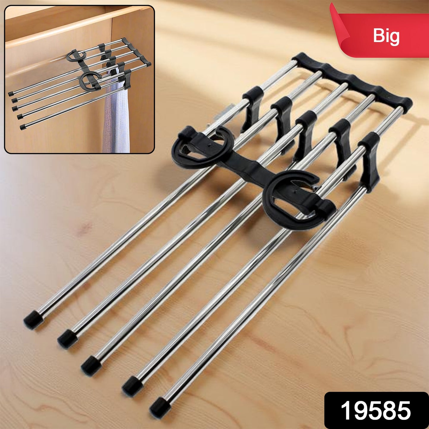Adjustable Big Trouser Pants Hanger Organizer