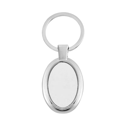 Elegant Oval Shape Metal Keychain For Personal Use