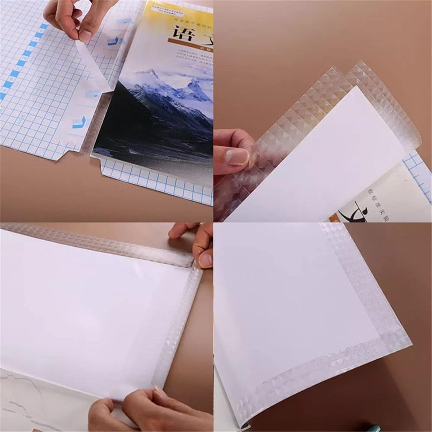 Premium Transparent Adhesive Book Cover Sheets (Mix Size  30 Pc)