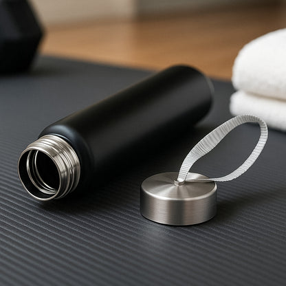 Portable Stainless Steel Water Bottle With Strap (Approx 250ml)