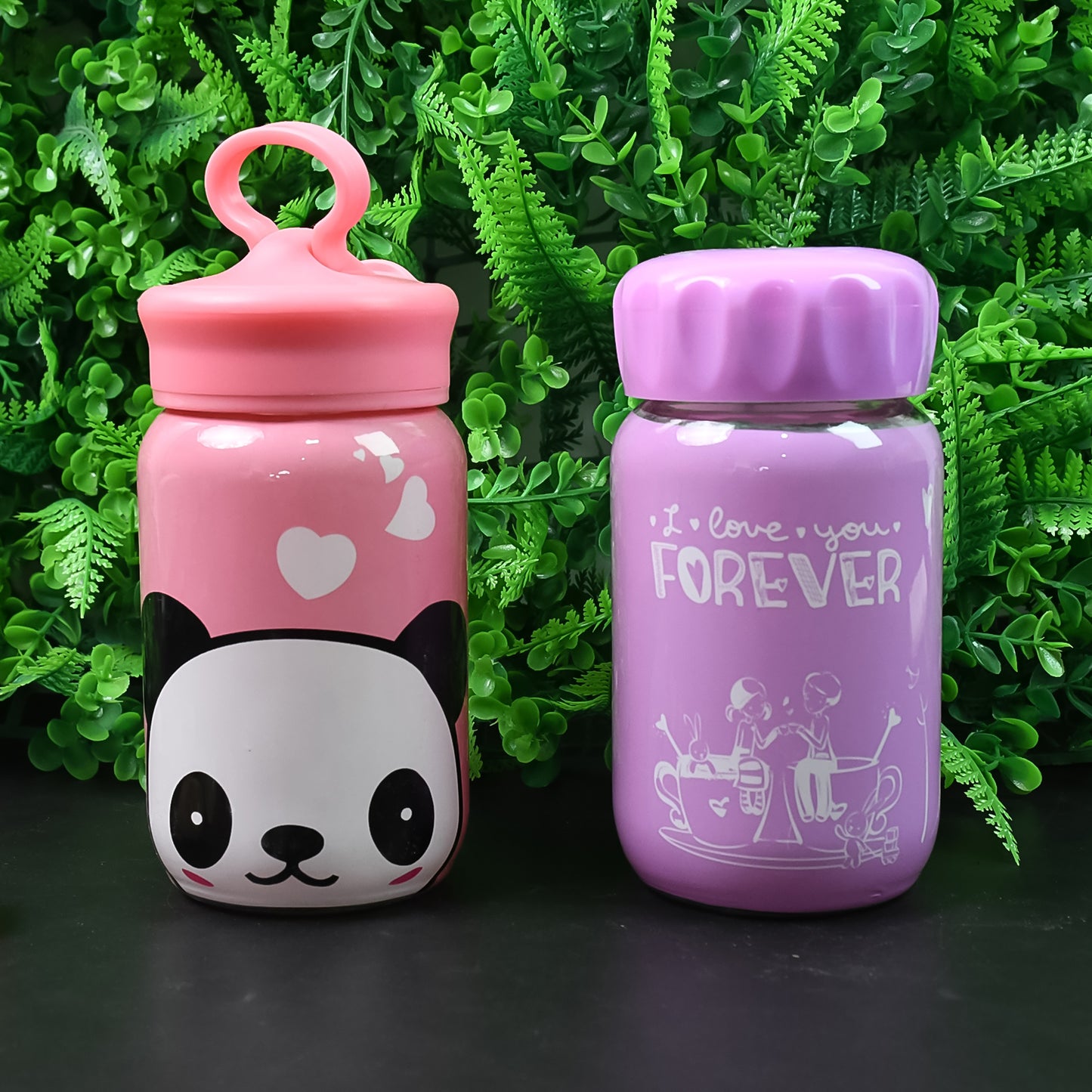 Outdoor Sport Glass Water Bottle (340 Ml  1 Pc  Mix Design)