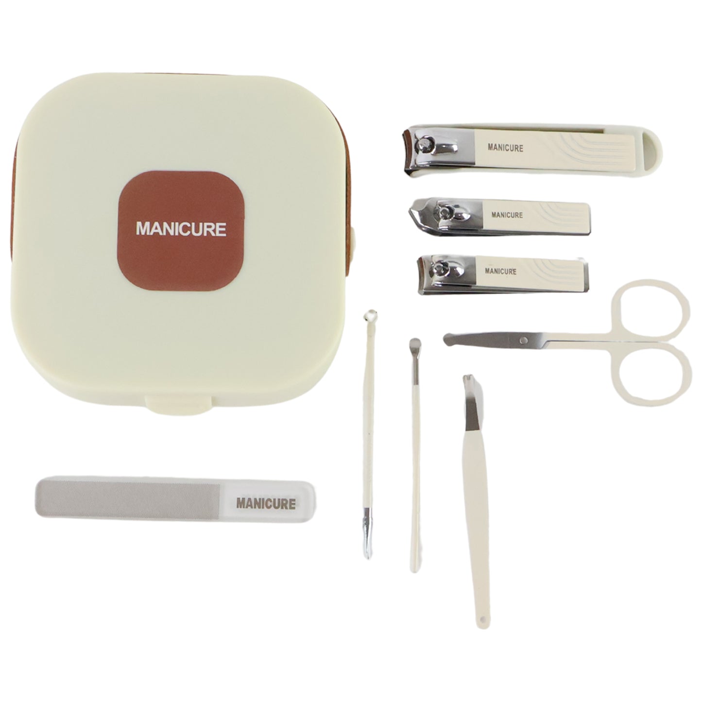 8 In 1 Premium Manicure  Pedicure Grooming Kit - (Set)