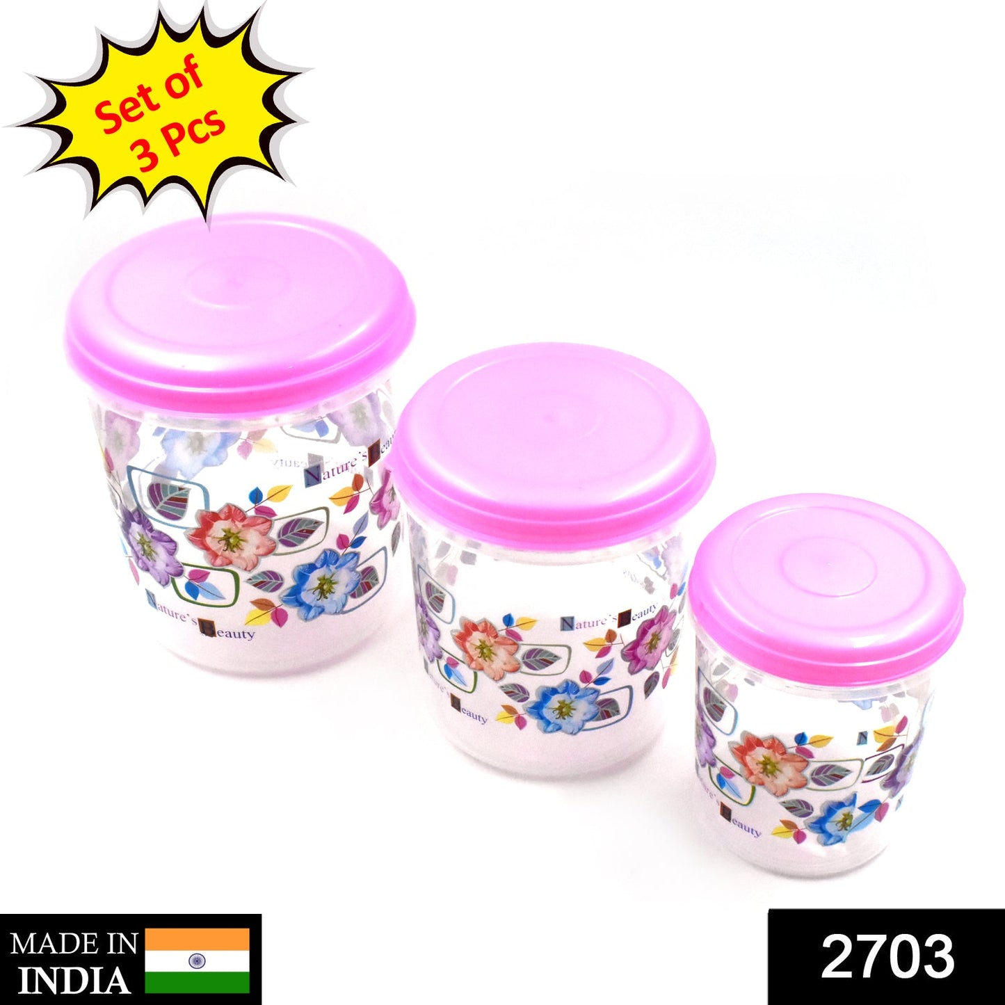 2703 3 Pc Storage Container Used In All Kinds Of Places Including Household And Offices For Storing Stuffs And Items Etc.