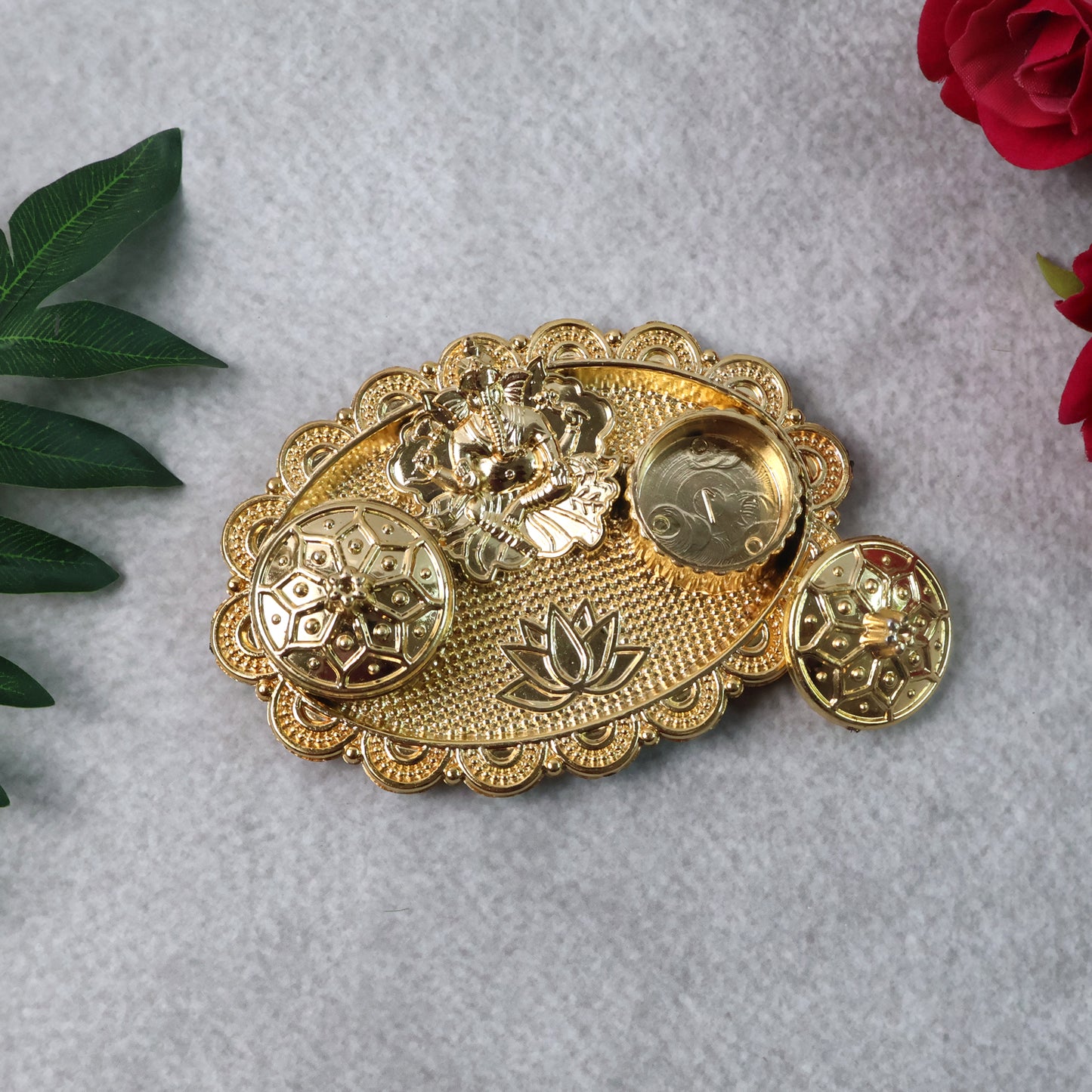 Ganesh Embossed Rolichawal Kumkum Chopra - (1 Pc)