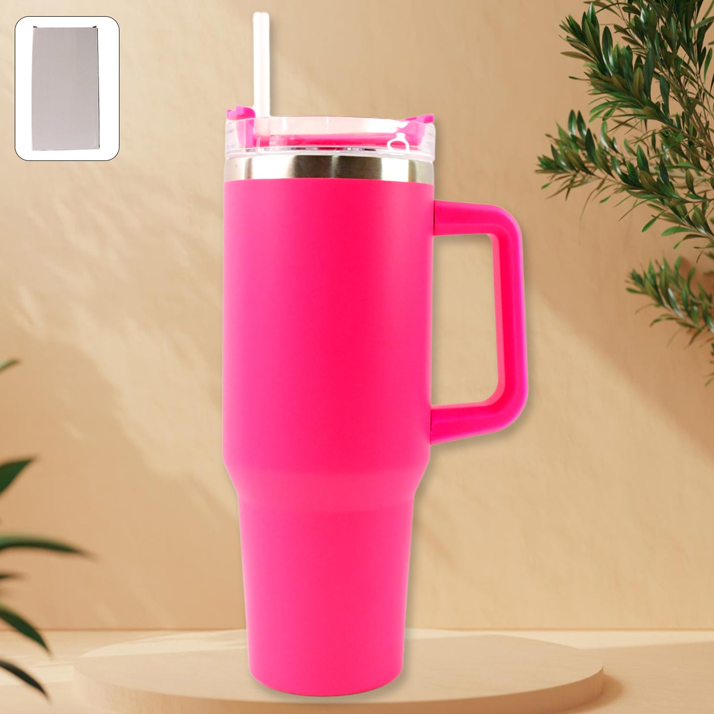 Pink Extra Large Insulated Travel Mug (1200ml - 1 Pc)