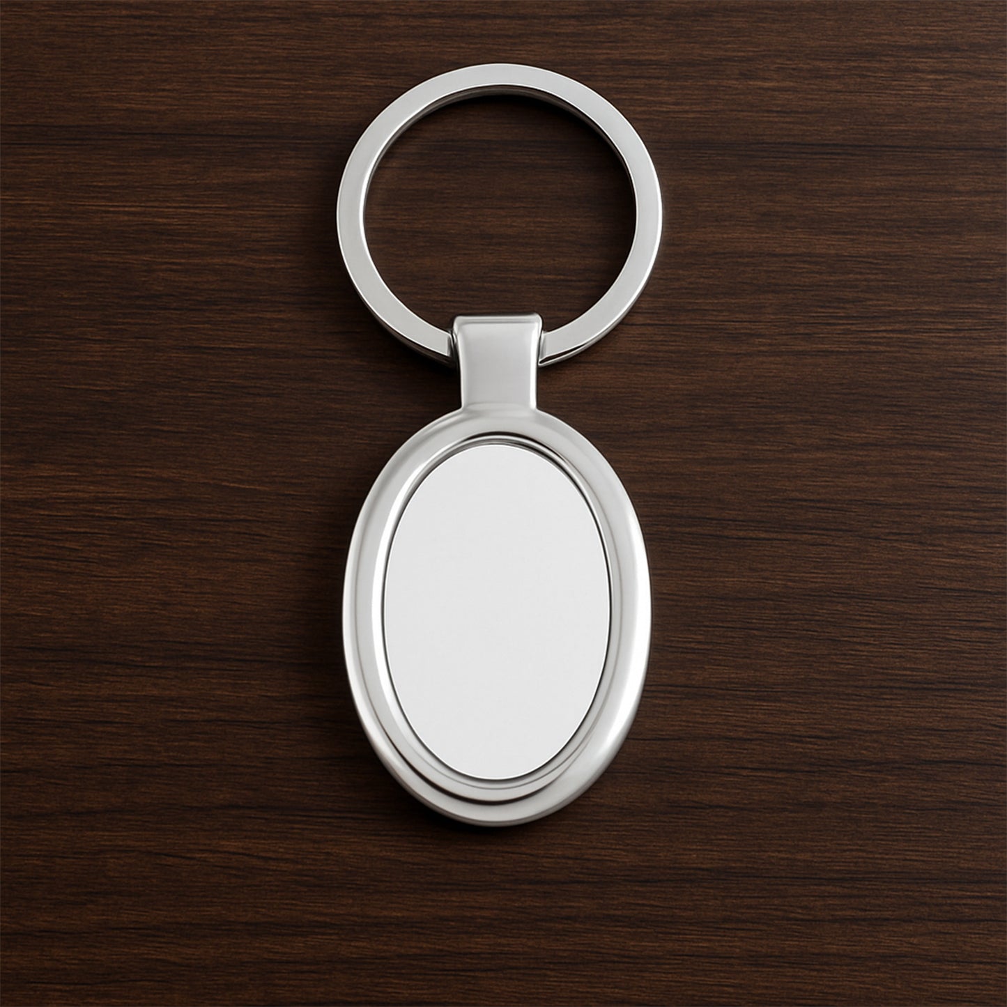 Elegant Oval Shape Metal Keychain For Personal Use