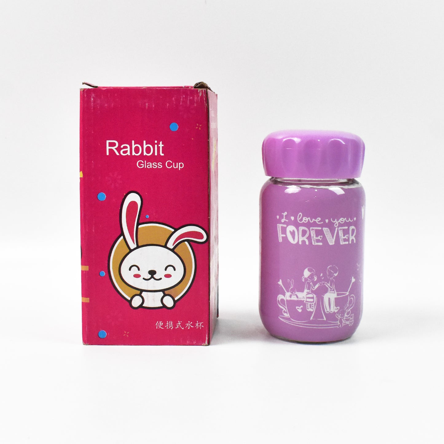 Outdoor Sport Glass Water Bottle (340 Ml  1 Pc  Mix Design)