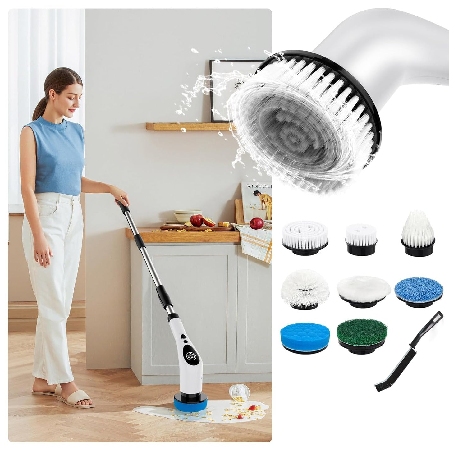 9-in-1 Electric Spin Scrubber - (1 Set)
