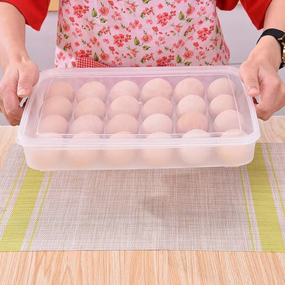 Plastic Egg Storage Container Holder For Refrigerator Egg Tray Holds 24 Eggs (1 Pc)