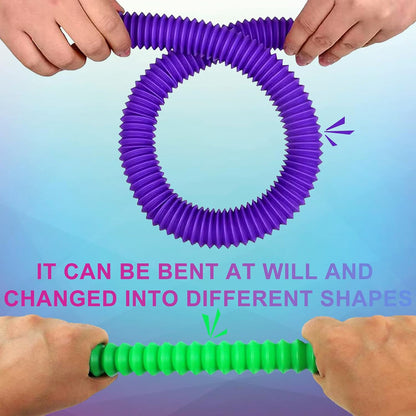 Led Glow Pop Tube Fidget Toy (Mix Color  1 Pc)