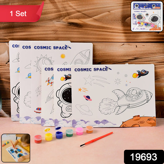 Cosmic Space Theme Kids Painting And Coloring Kit
