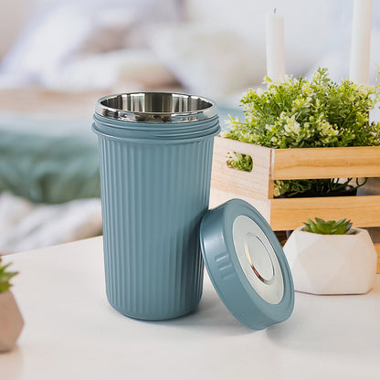 Apex Double Wall Inner Steel Travel Glass (500ml) Approx (1 Pc  Mix Color)